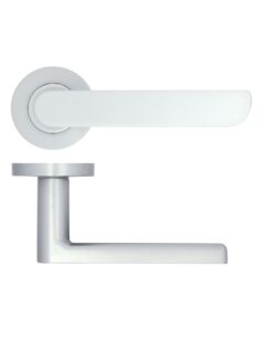 Valencia lever on rose Satin Chrome