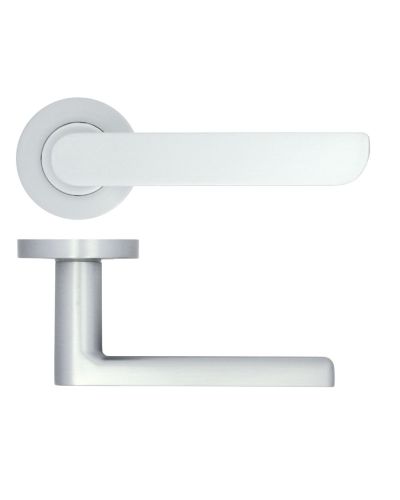 Valencia lever on rose Satin Chrome