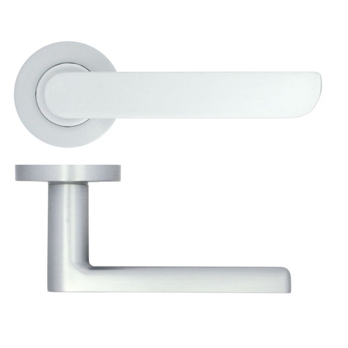 Valencia lever on rose Satin Chrome