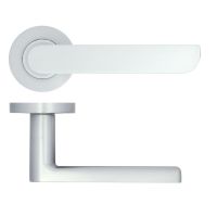 Valencia lever on rose Satin Chrome