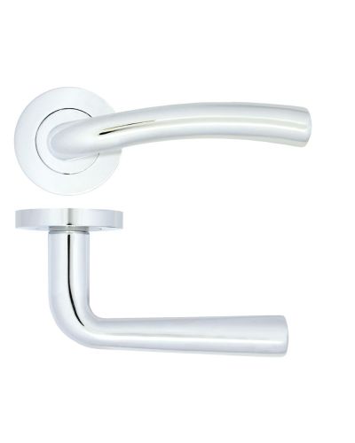 Seville lever on rose Polished Chrome