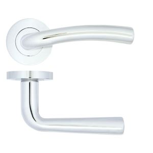 Seville lever on rose Polished Chrome