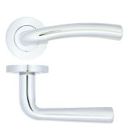 Seville lever on rose Polished Chrome