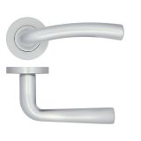 Seville lever on rose Satin Chrome