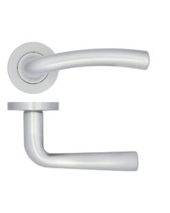 Seville lever on rose Satin Chrome