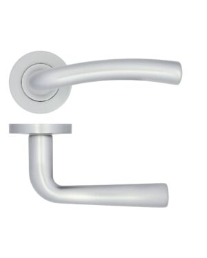 Seville lever on rose Satin Chrome