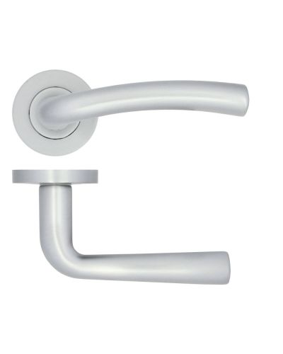 Seville lever on rose Satin Chrome