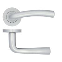 Seville lever on rose Satin Chrome