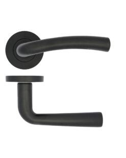 Seville lever on rose Matt Black