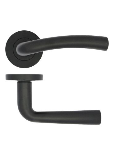 Seville lever on rose Matt Black