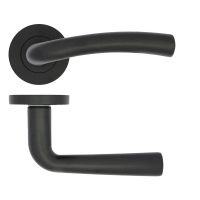 Seville lever on rose Matt Black