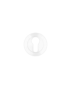 Euro profile round escutcheon Powder Coat White