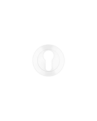 Euro profile round escutcheon Powder Coat White