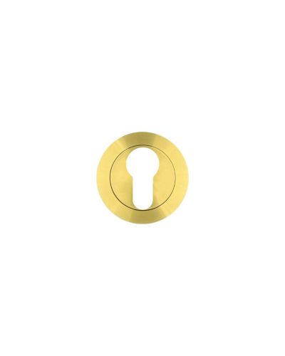 Euro profile round escutcheon Satin Brass