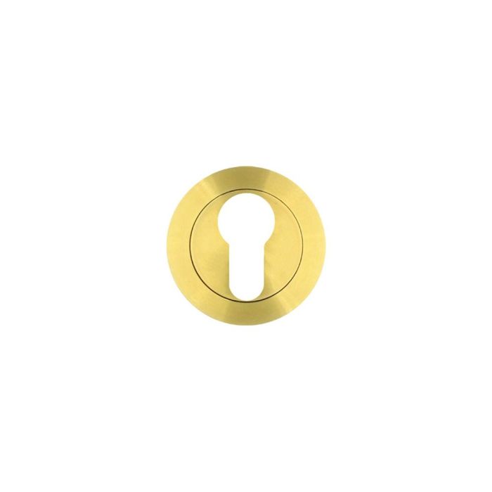 Euro profile round escutcheon Satin Brass