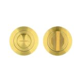 Bathroom Turn & Release On Round Rose Satin Brass