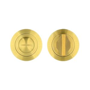 Bathroom Turn & Release On Round Rose Satin Brass