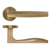 Appenine Lever On Round Rose Antique Brass