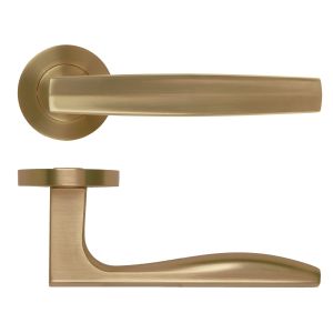 Appenine Lever On Round Rose Antique Brass