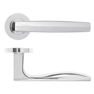 Appenine Lever On Round Rose Polished Chrome