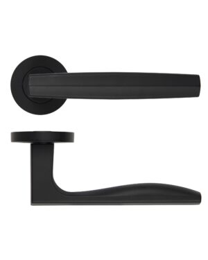 Appenine Lever On Round Rose Oscuro Matt Black