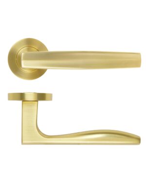 Appenine Lever On Round Rose Satin Brass