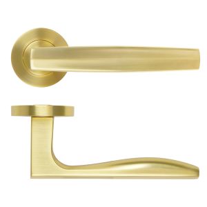 Appenine Lever On Round Rose Satin Brass