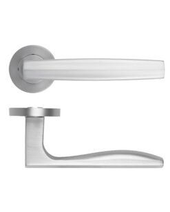 Appenine Lever On Round Rose Satin Chrome