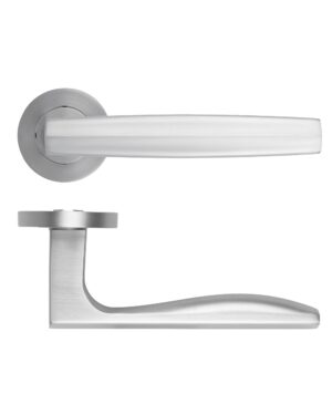 Appenine Lever On Round Rose Satin Chrome