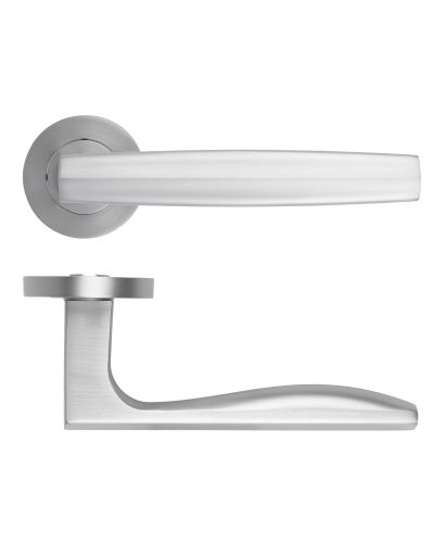 Appenine Lever On Round Rose Satin Chrome
