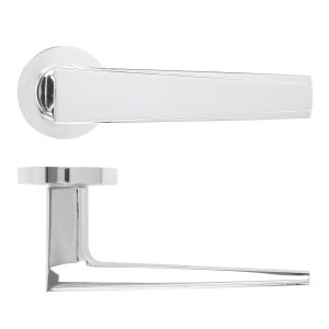 Veloce Lever On Round Rose Polished Chrome