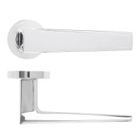 Veloce Lever On Round Rose Polished Chrome