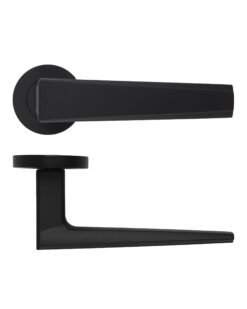 Veloce Lever On Round Rose Oscuro Matt Black