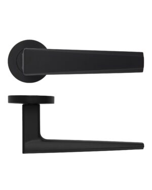 Veloce Lever On Round Rose Oscuro Matt Black