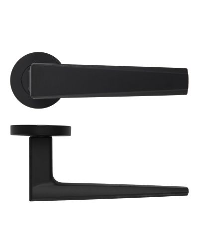 Veloce Lever On Round Rose Oscuro Matt Black