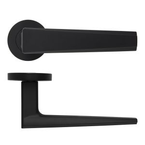 Veloce Lever On Round Rose Oscuro Matt Black