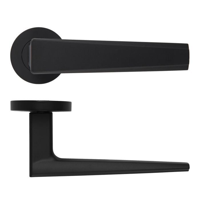 Veloce Lever On Round Rose Oscuro Matt Black