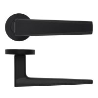 Veloce Lever On Round Rose Oscuro Matt Black