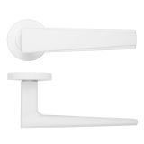 Veloce Lever On Round Rose Powder Coat White