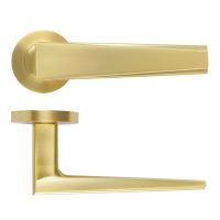 Veloce Lever On Round Rose Satin Brass