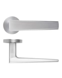 Veloce Lever On Round Rose Satin Chrome