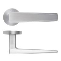 Veloce Lever On Round Rose Satin Chrome