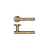 Favo Lever On Round Rose Antique Brass
