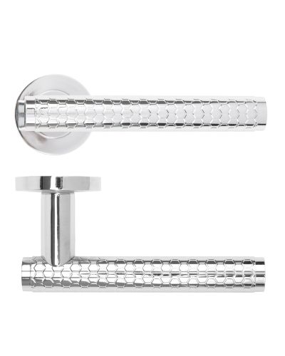 Favo Lever On Round Rose Polished Chrome