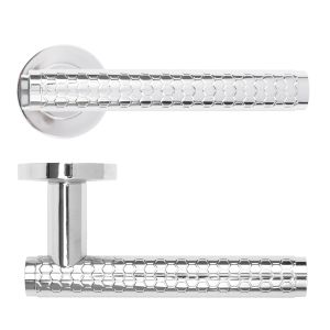 Favo Lever On Round Rose Polished Chrome