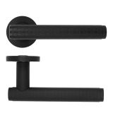 Favo Lever On Round Rose Oscuro Matt Black