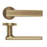 Frigo Lever On Round Rose Antique Brass