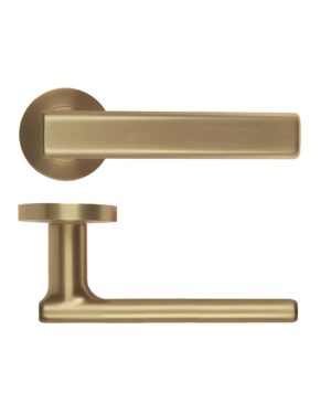 Frigo Lever On Round Rose Antique Brass