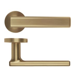 Frigo Lever On Round Rose Antique Brass
