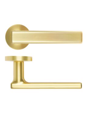 Frigo Lever On Round Rose Satin Brass